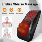 Neck Pillow Massager with Heat – 3-Speed Vibration Massage for Neck, Shoulders & Back Relief