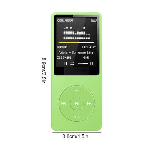Portable MP3/MP4 Player with Bluetooth & FM Radio – USB Rechargeable Walkman with Recording & E-Book Support