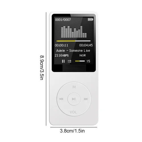 Portable MP3/MP4 Player with Bluetooth & FM Radio – USB Rechargeable Walkman with Recording & E-Book Support