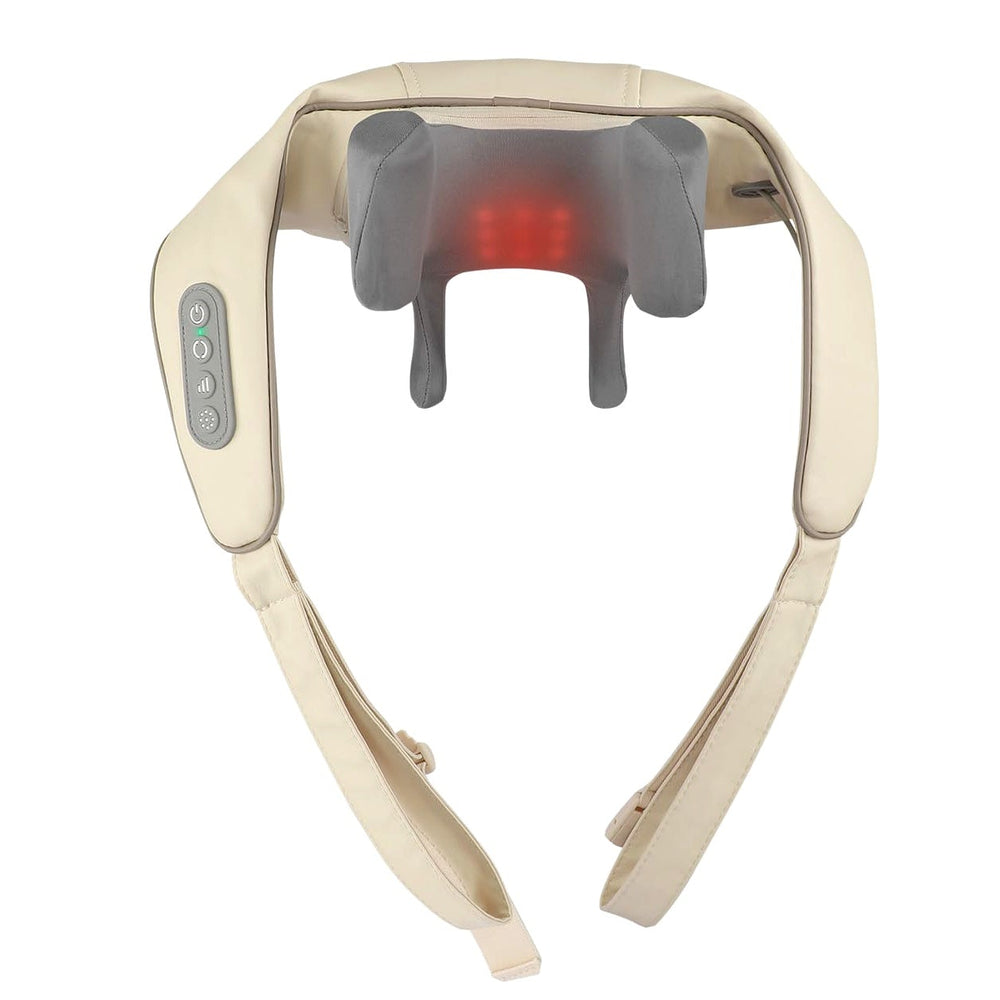 Wireless Neck & Shoulder Massager with Heat – 3D Shiatsu Kneading, Portable Cervical Support for Home & Car