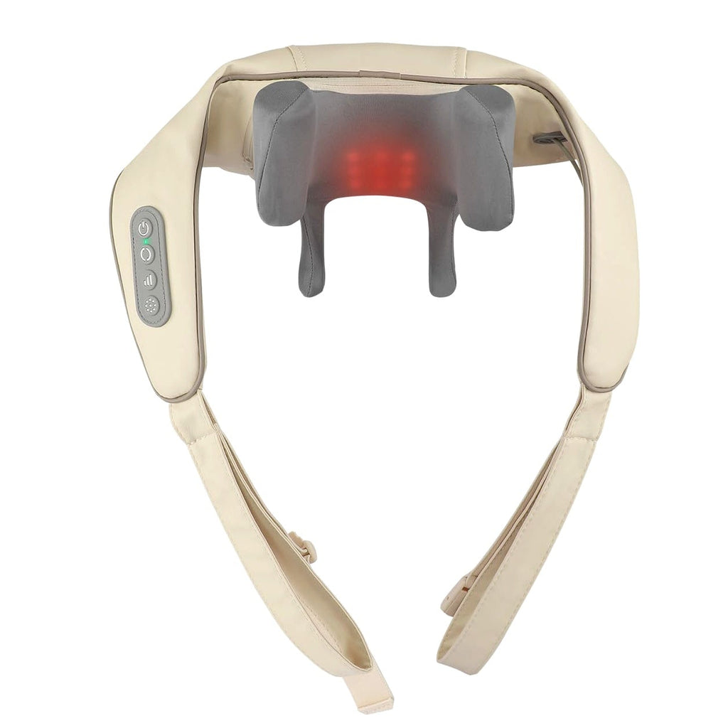 Wireless Neck & Shoulder Massager with Heat – 3D Shiatsu Kneading, Portable Cervical Support for Home & Car